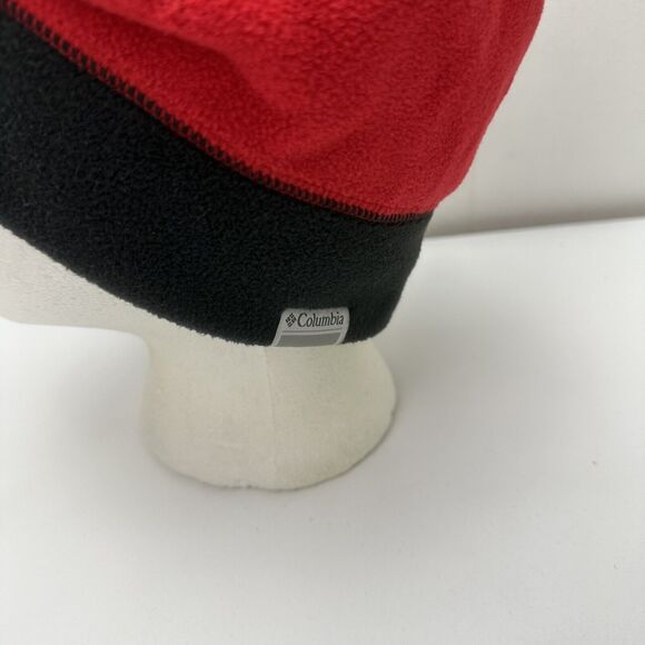 Columbia Beanie Hat Winter Cap Red Black Nebraska Canada Reversible Outdoors - Picture 4 of 16